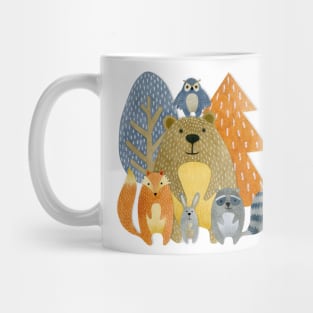 Cute Watercolor Wild Animals 3D Mug